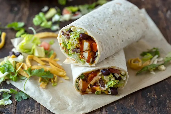 BBQ Chicken Salad Wraps