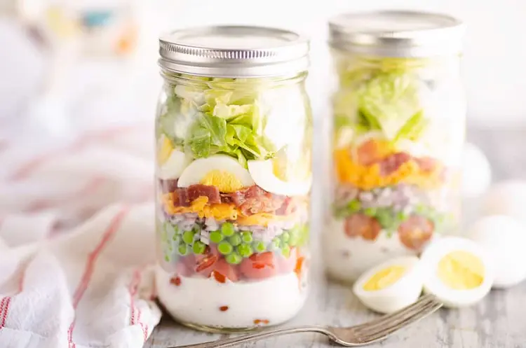 Seven Layer Mason Jar Salad