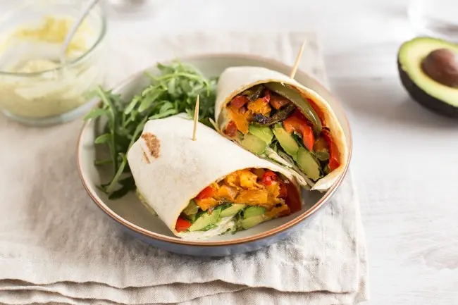 Sweet Potato and Veggie Roll-Ups