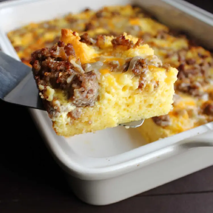 Deer Sausage and Cornbread Casserole