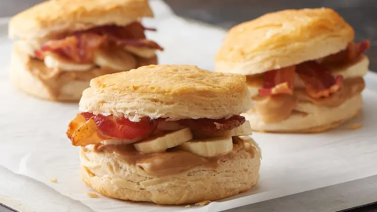Peanut Butter and Banana Biscuit Sandwich