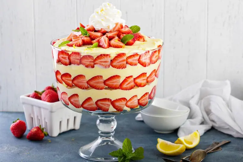 Lemon Strawberry Trifle