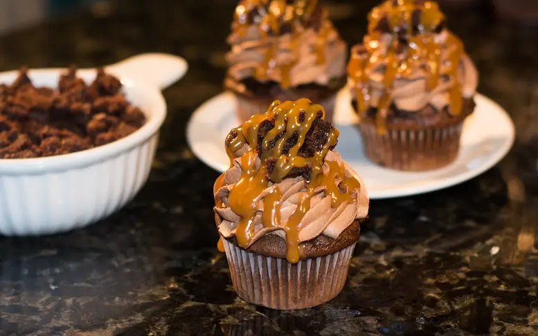 Salted Caramel and Brownie Cupcake