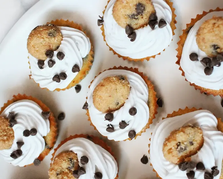 Sugar-free Cookie Dough Cupcakes