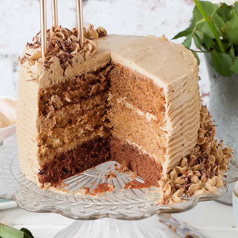 Coffee Cream Wedding Cake