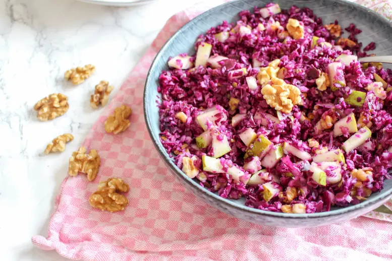 Red Cabbage Salad With Walnut
