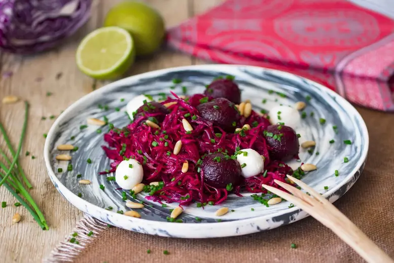 Red Velvet Cabbage Salad