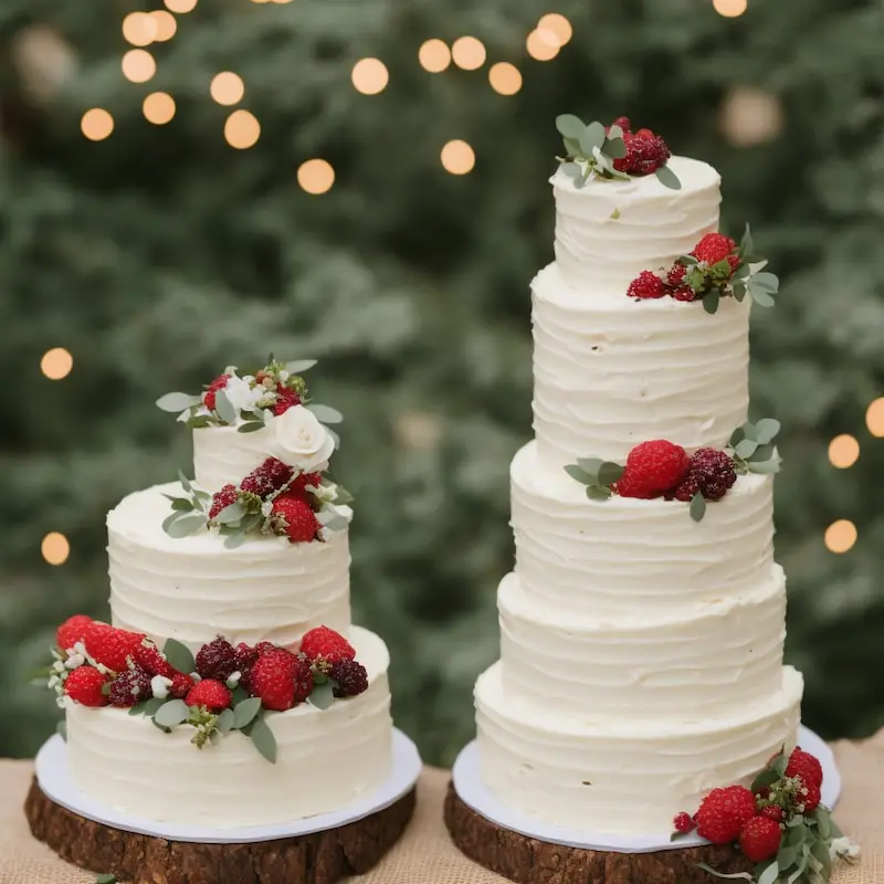 White Almond Wedding Cake