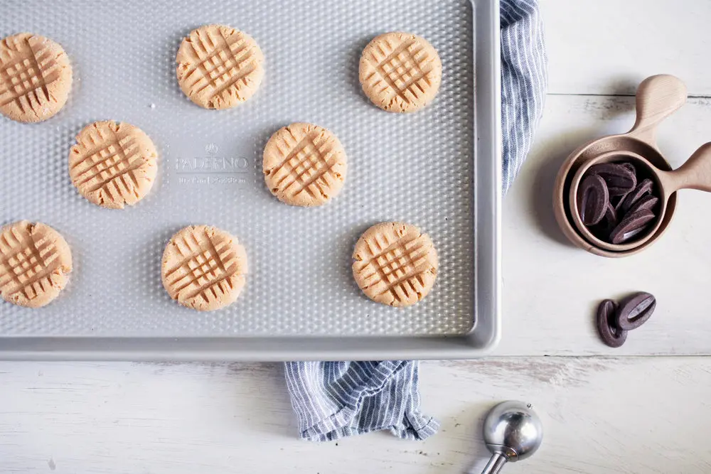 preparing Almond Ice Cream Sandwich Cookies