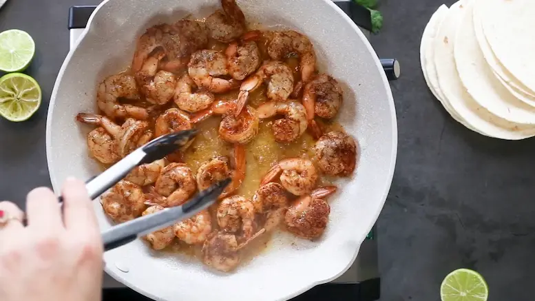 Sautee Shrimp to make Shrimp Tacos-2