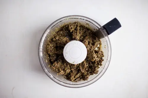 preparing Date Coconut Oat Energy Balls