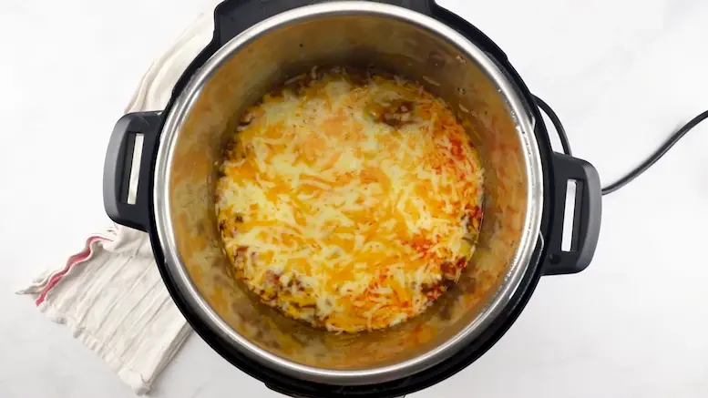 Instant Pot Pepper Beef Casserole ready for serving