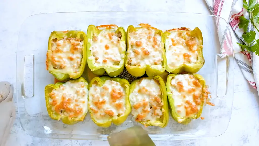 baked Ground Beef Stuffed Peppers (No Rice)