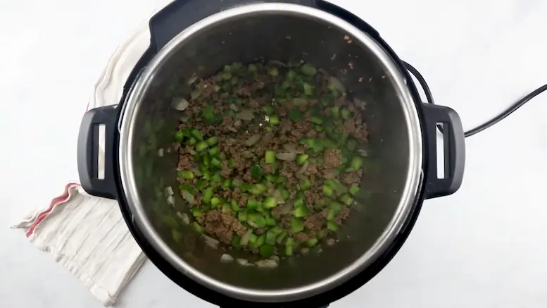cooking Pepper and Beef in instant pot