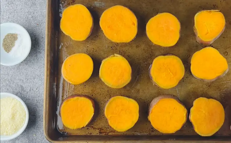 preparing Sweet Potatoes for smashing
