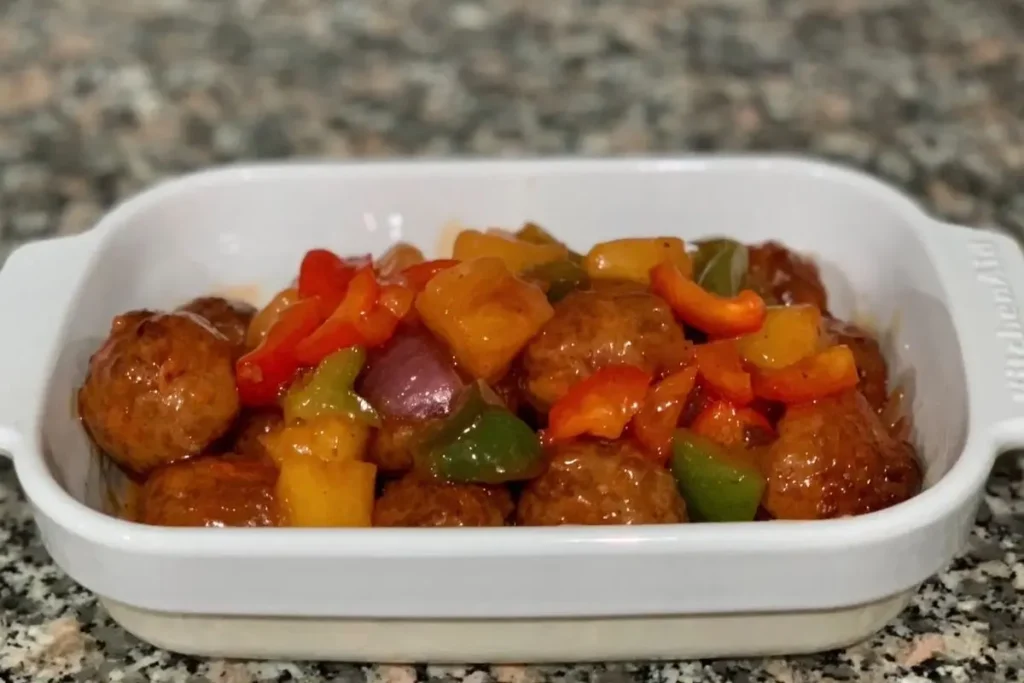 Sweet And Sour Meatballs With Pineapple