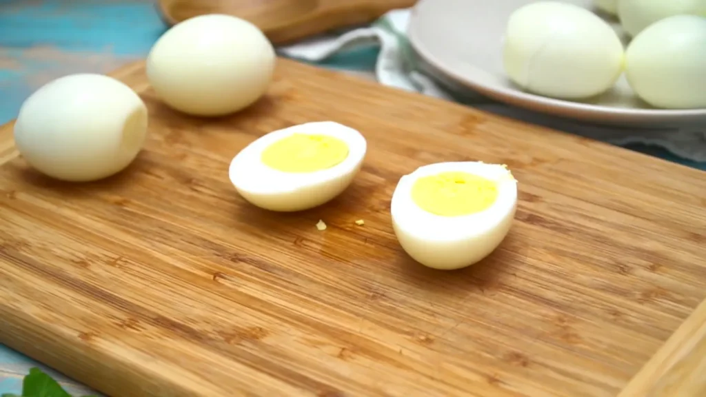 hard boiled eggs for making salad