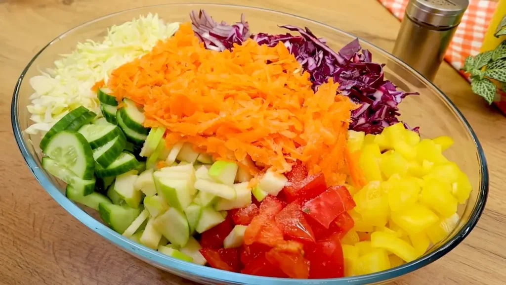 Vegetables for German Salad