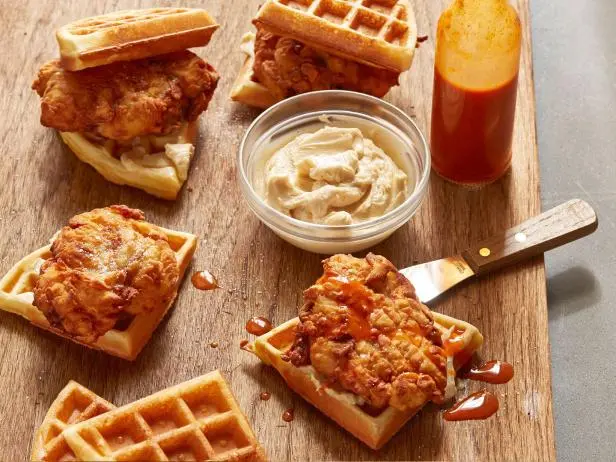 Mini Chicken and Waffle Sliders