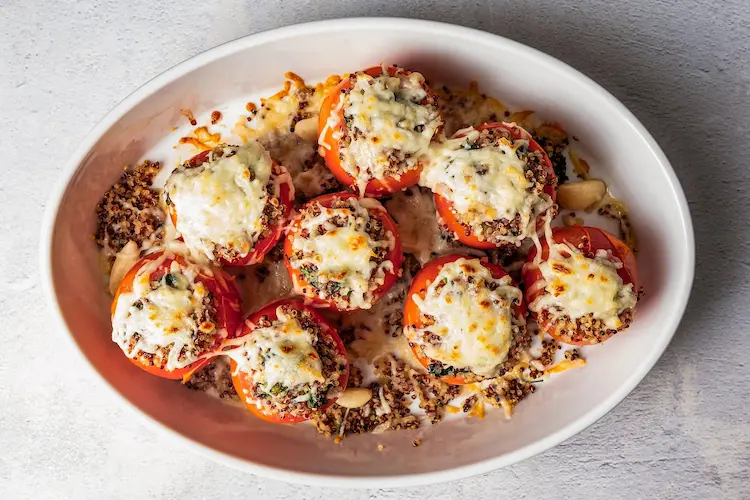 Baked Stuffed Tomatoes with Quinoa