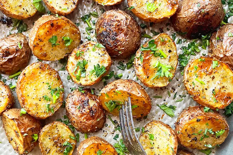 Oven-Roasted Baby Potatoes with Fresh Herbs