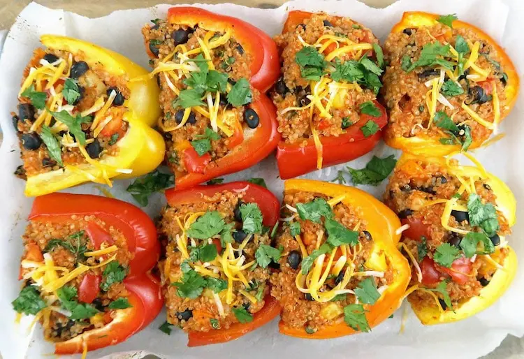Stuffed Bell Peppers with Quinoa and Black Beans