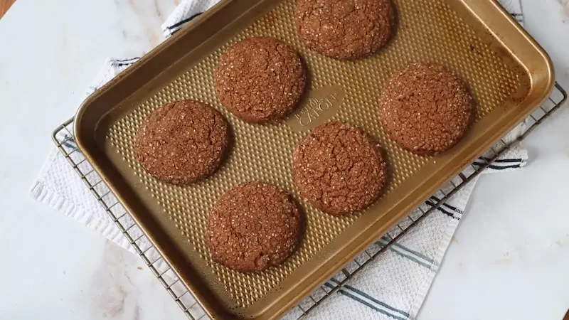 Baked Chocolate Ginger Molasses Cookies