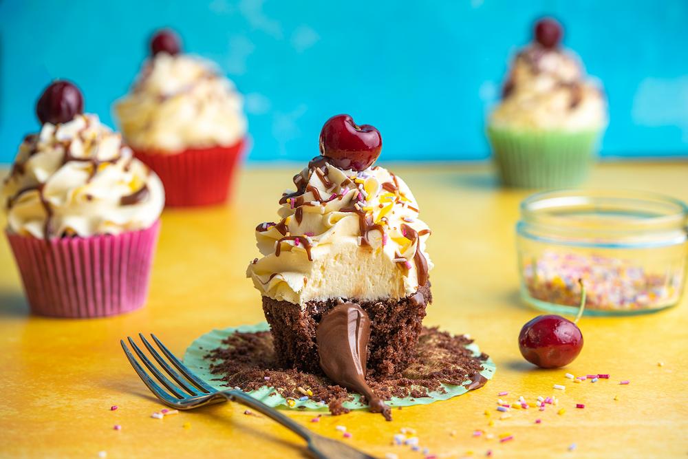 Sugar-free Ice Cream Cupcakes