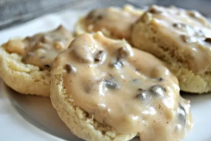 Vegan Biscuits and Mushroom Gravy